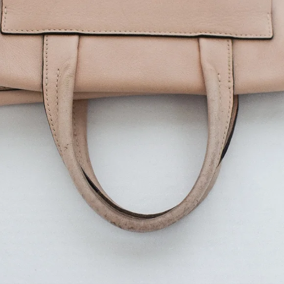 Coach Powder Pink Bleecker Mini Riley Carryall Top Handle Bag Leather 27923 - Picture 12 of 16